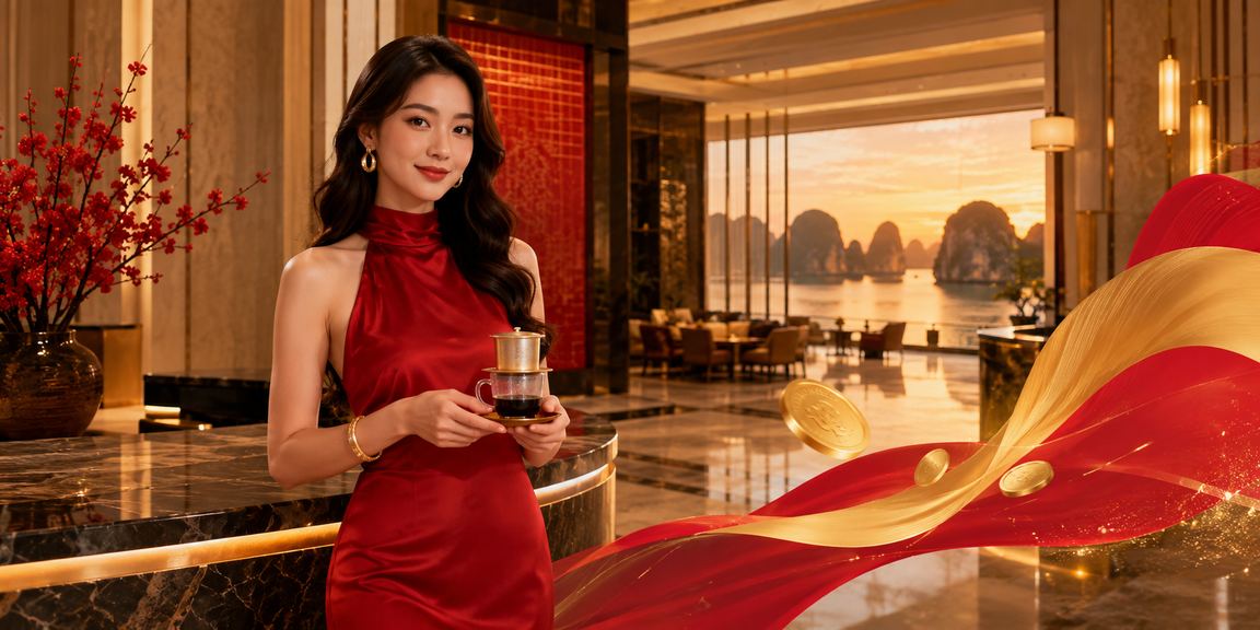 Thành viên nhận tiền hoàn cashback VIP nhâm nhi cà phê tại Hạ Long
